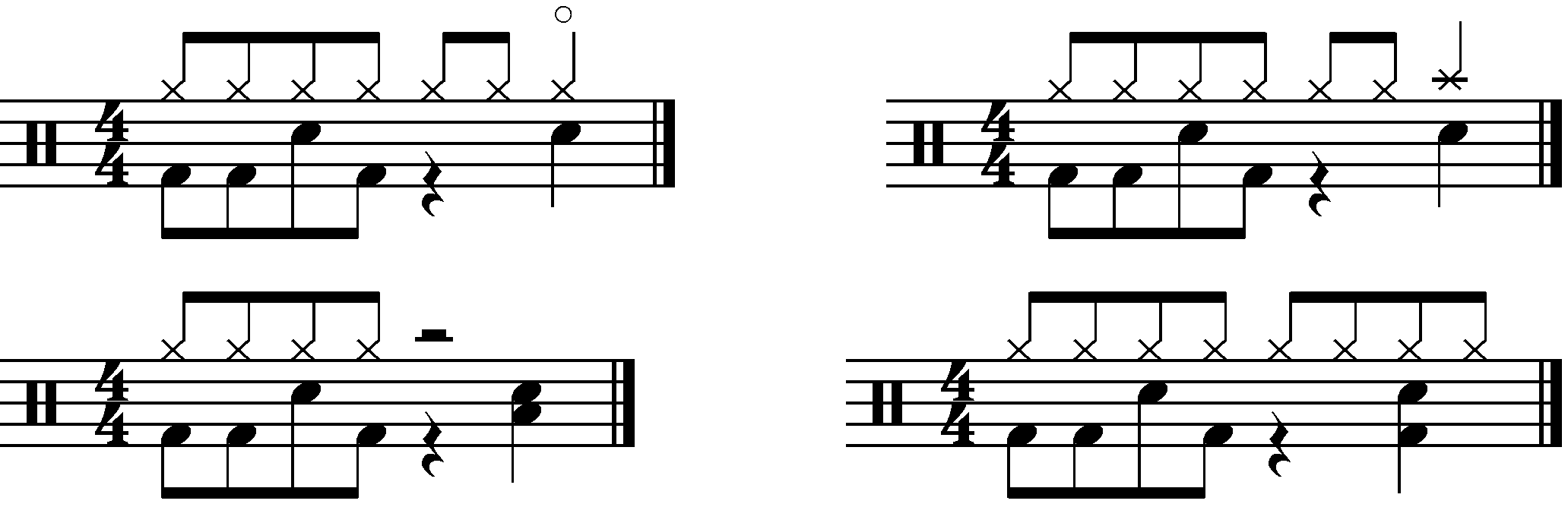 Four options for the 'B' section