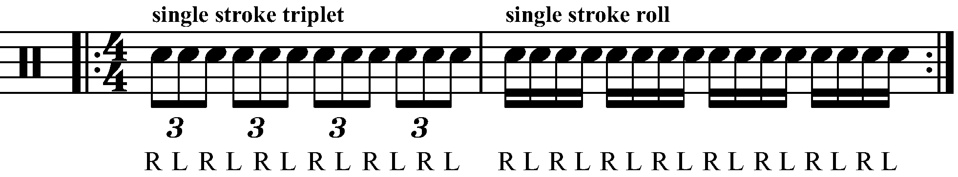 Single Stroke 3 To Singles As Sixteenth Notes