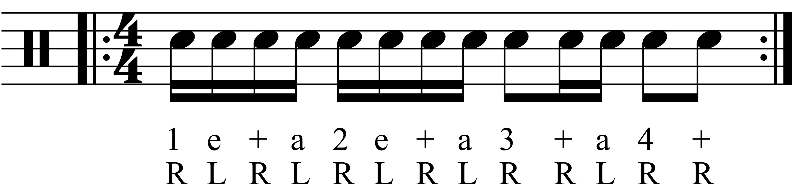 The rhythm for the fills within this lesson