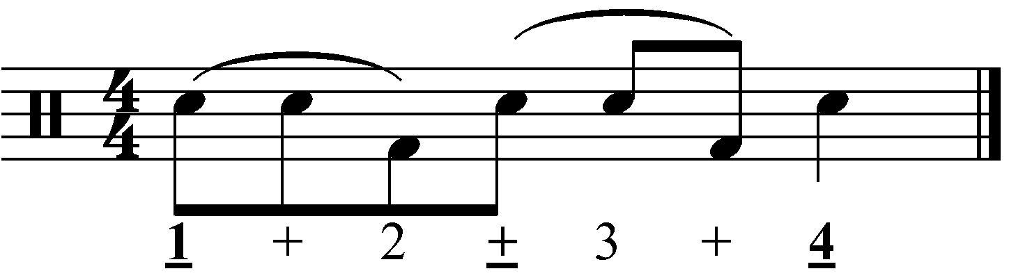 The rhythm for the fill with added kick