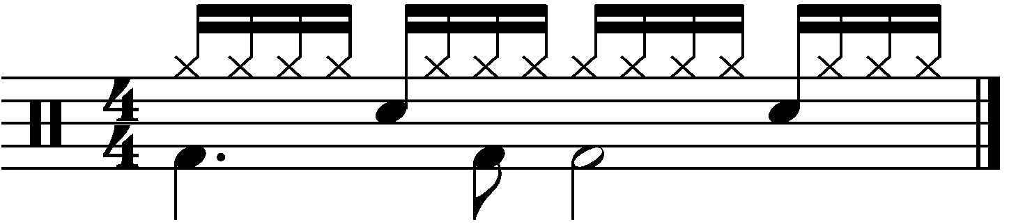 An example of a two handed 16 beat