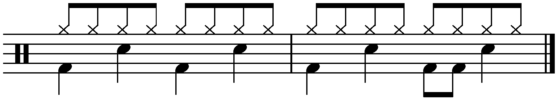 2 Bar Grooves - Example 1a