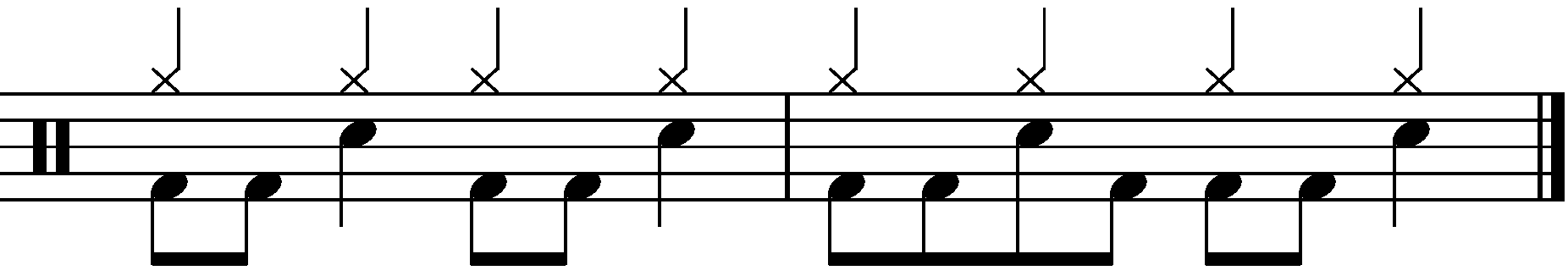 2 Bar Grooves - Example 1e