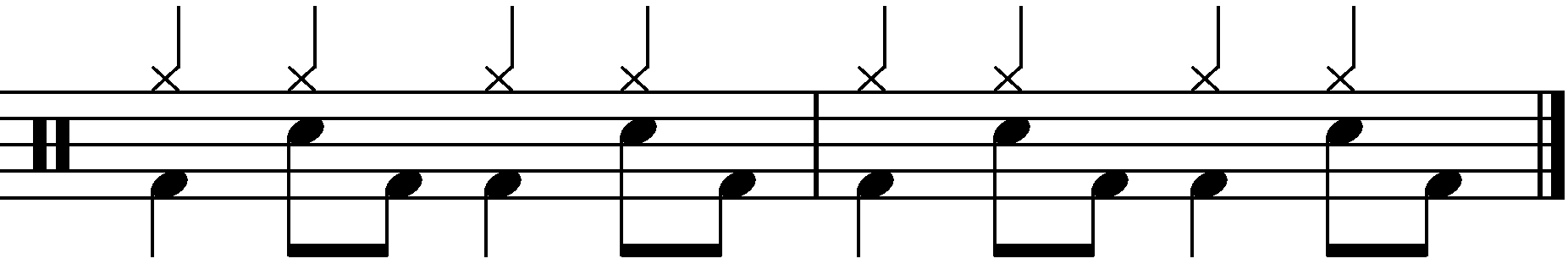 2 Bar Grooves - Example 1f