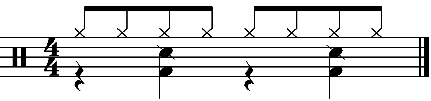 A reggae groove exercise.
