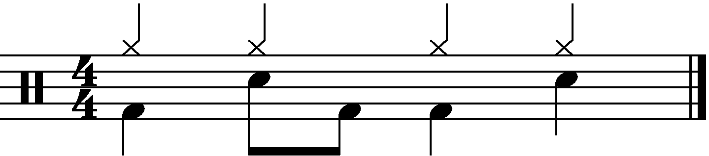 A simple groove in swing time.