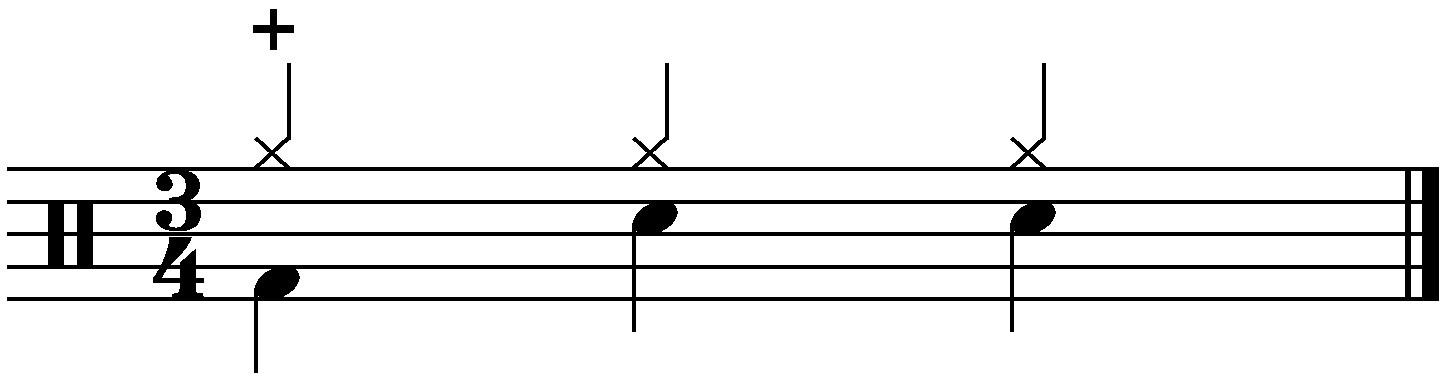 A groove in the waltz style