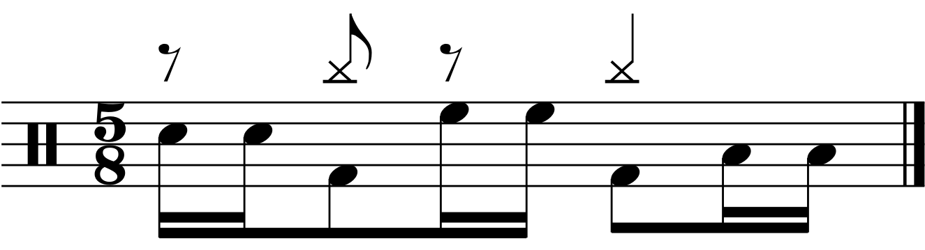 A 5/8 fill built from a specific rhythm