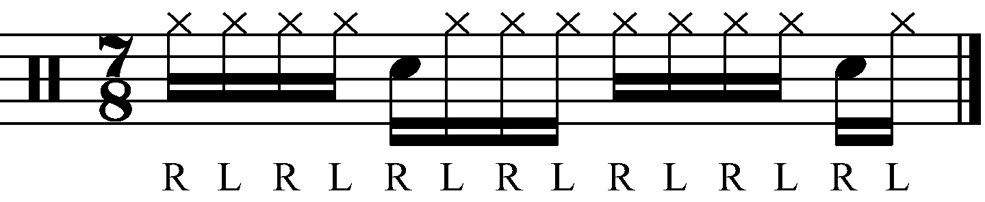 The simple version of the groove.