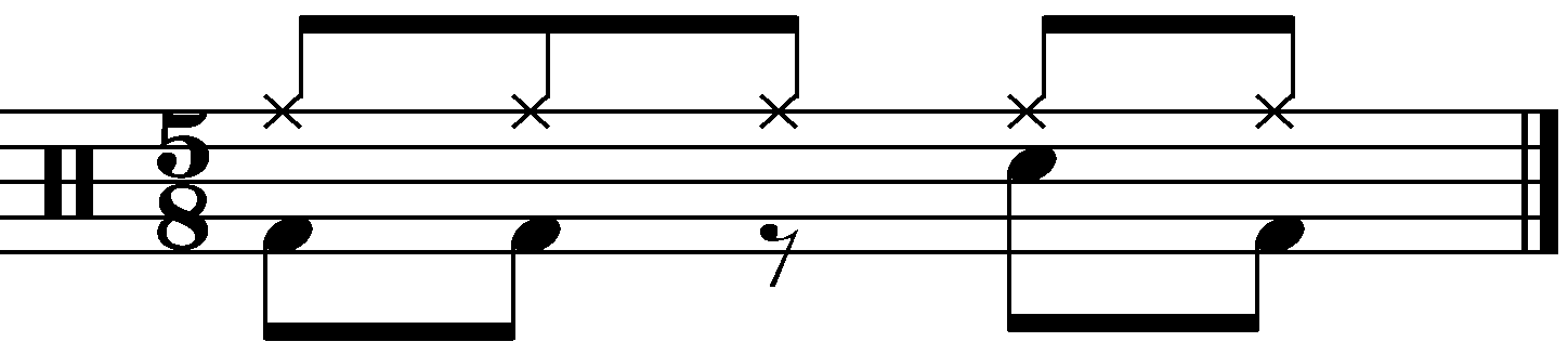 A compound 5/8 groove