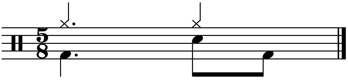 A compound 5/8 groove