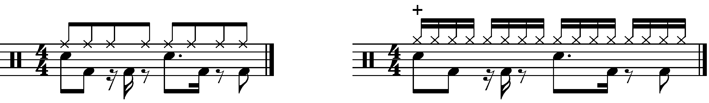 A 233332 rhythmed groove