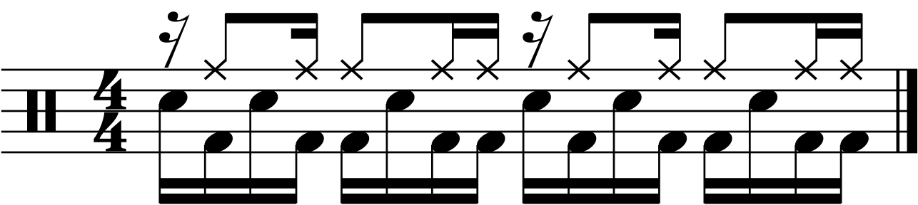 A subdivided 233 groove