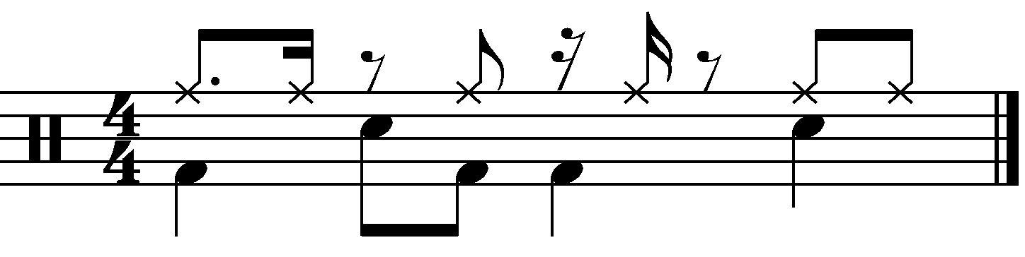 A 33334 rhythmed groove