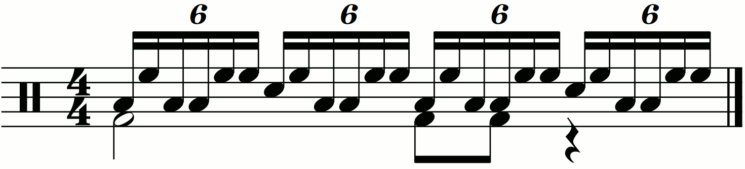 A paradiddle diddle groove