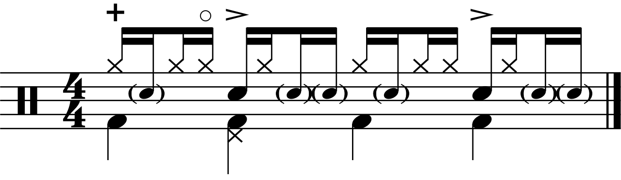 A full paradiddle groove