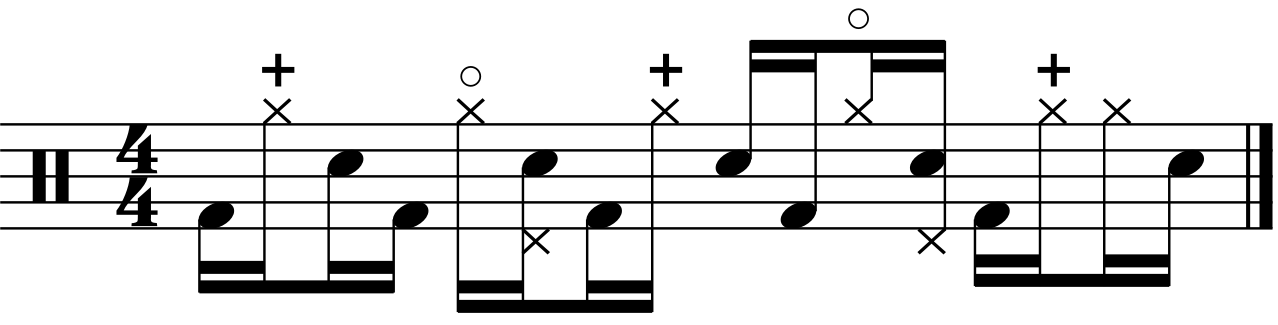A swung linear 33334 groove