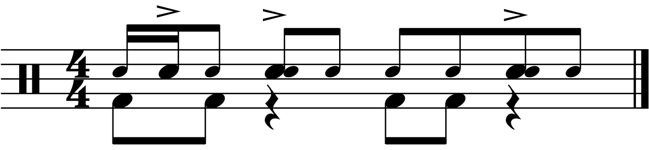 A common time right hand snare groove