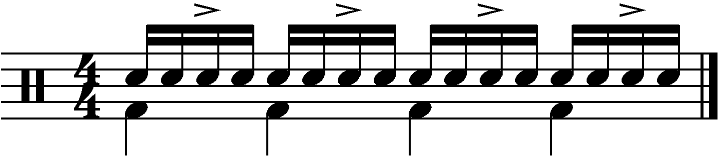 A double time train groove