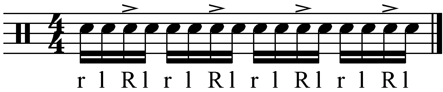The hands for the double time version of this groove