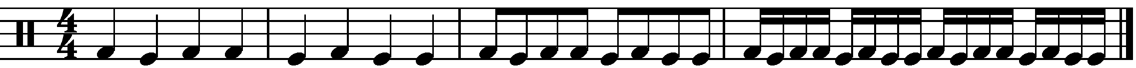 The paradiddle exercise.