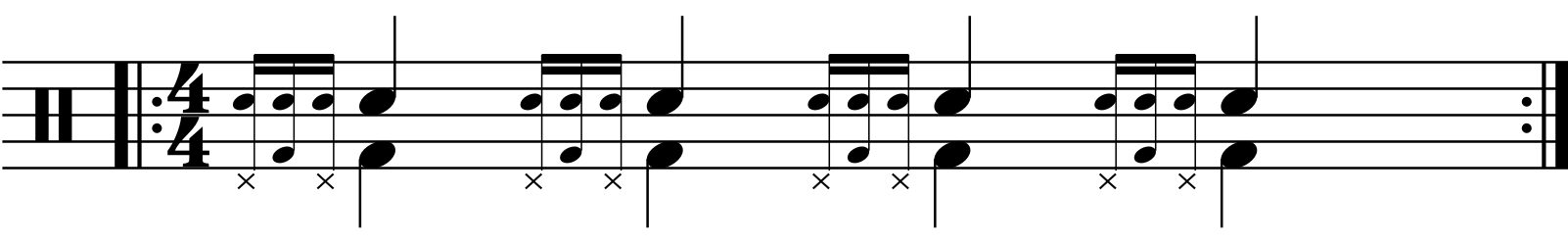 The reverse exercise with hi hats.
