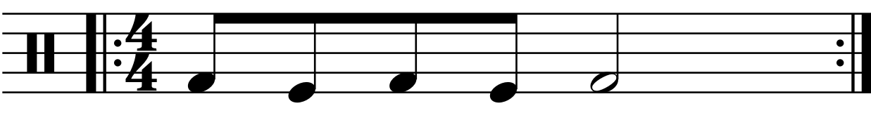 The quarter note exercise.