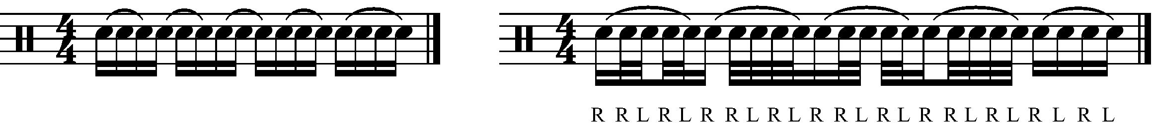 The base rhythm for the fill