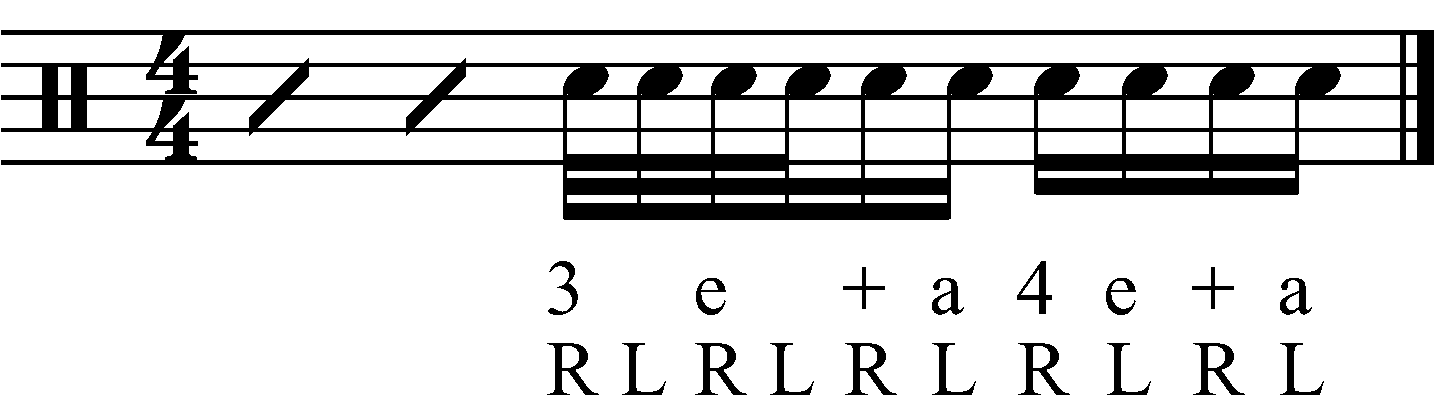 The base rhythm for the fill.