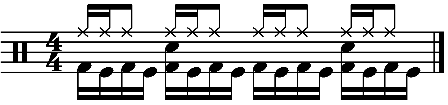 An example of snare placement.