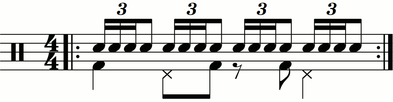Basing the feet on level 0 grooves in a single stroke 4
