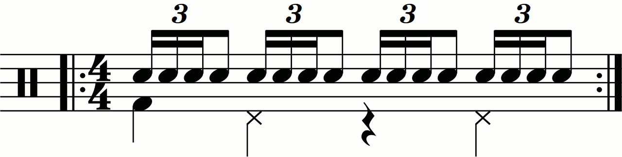 Basing the feet on level 0 grooves in a single stroke 4