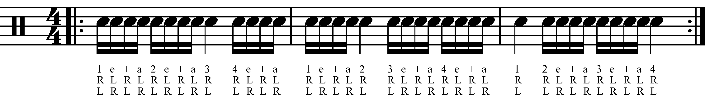 The single stroke 9 with an altered rhythm.