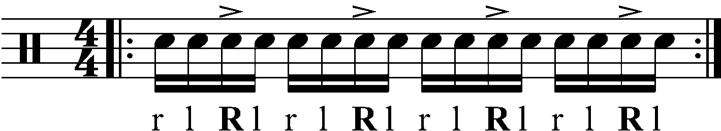 Accenting Right Hand Strokes In A Single Stroke Roll
