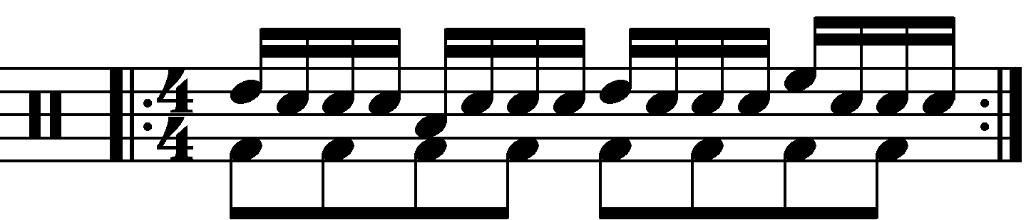 The Single Stroke Roll With Quarter Note Toms