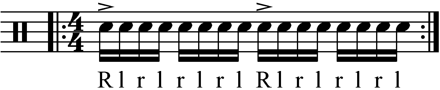 Accenting A 16th Note Single Stroke Roll