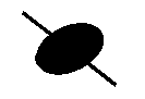 A blob with a diagonal line note head.