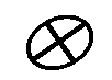 A circled 'X' note head.